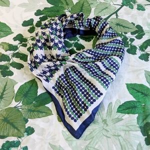 Vintage Houndstooth and Polka Dot Square Scarf